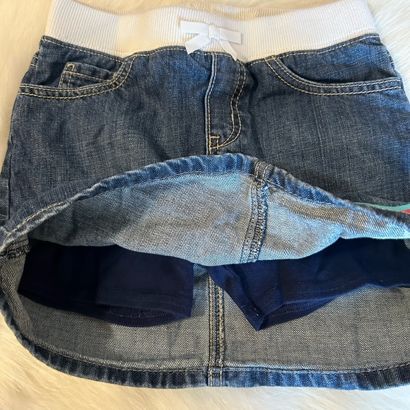 Gymboree ⚜️ Bird Embroidered Girls Jean Skirt - Picture 5 of 5